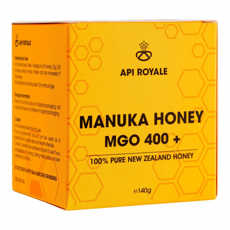 API Royale Manuka Honey MGO 400+ - 100% Pure New Zealand Honey with Strong Antibacterial Activity - 140g